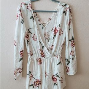 Long-Sleeve Romantic Flowers/Floral Romper!